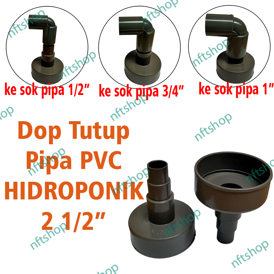 Dop Hidroponik 2 1/2 Inch/Tutup Pipa Sirkulasi Hydroponic 2,5 In Universal