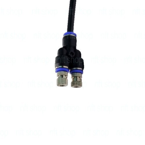 Double Misting Nozzle Kabut - Embun 0.2mm Selang PU 6mm