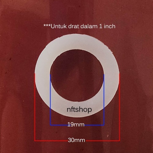 Karet Seal Karet Paking Silicone / Silikon Drat Dalam 1 inch