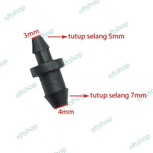Nipple/Nepel/Nipel Penutup Selang 5mm dan 7mm